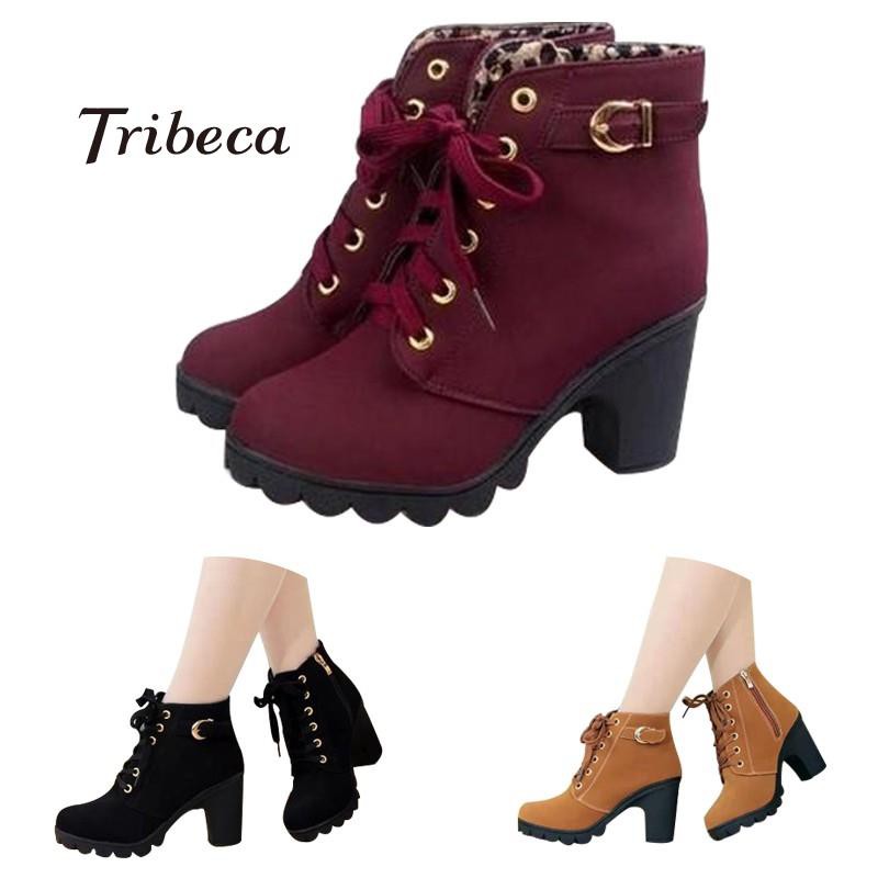 fall lace up ankle boots