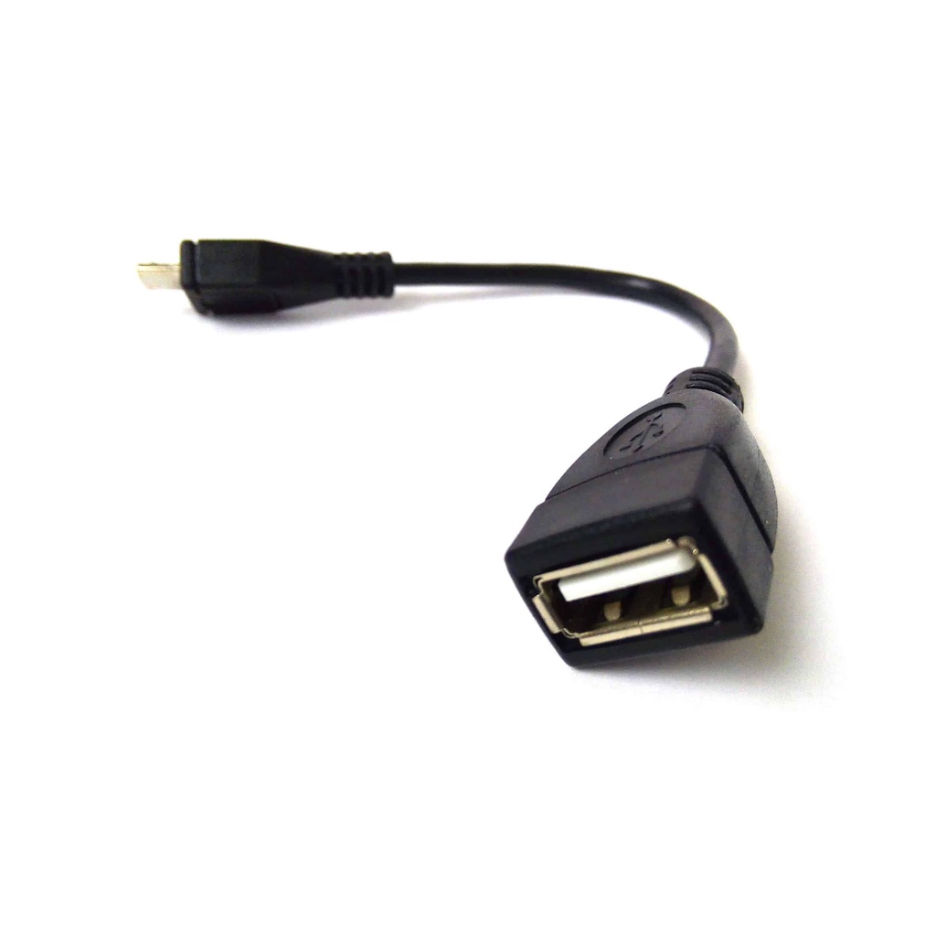 Adaptador Cabo Otg Leitor De Pen Drive Usb Celular Tablet V8 - Preto