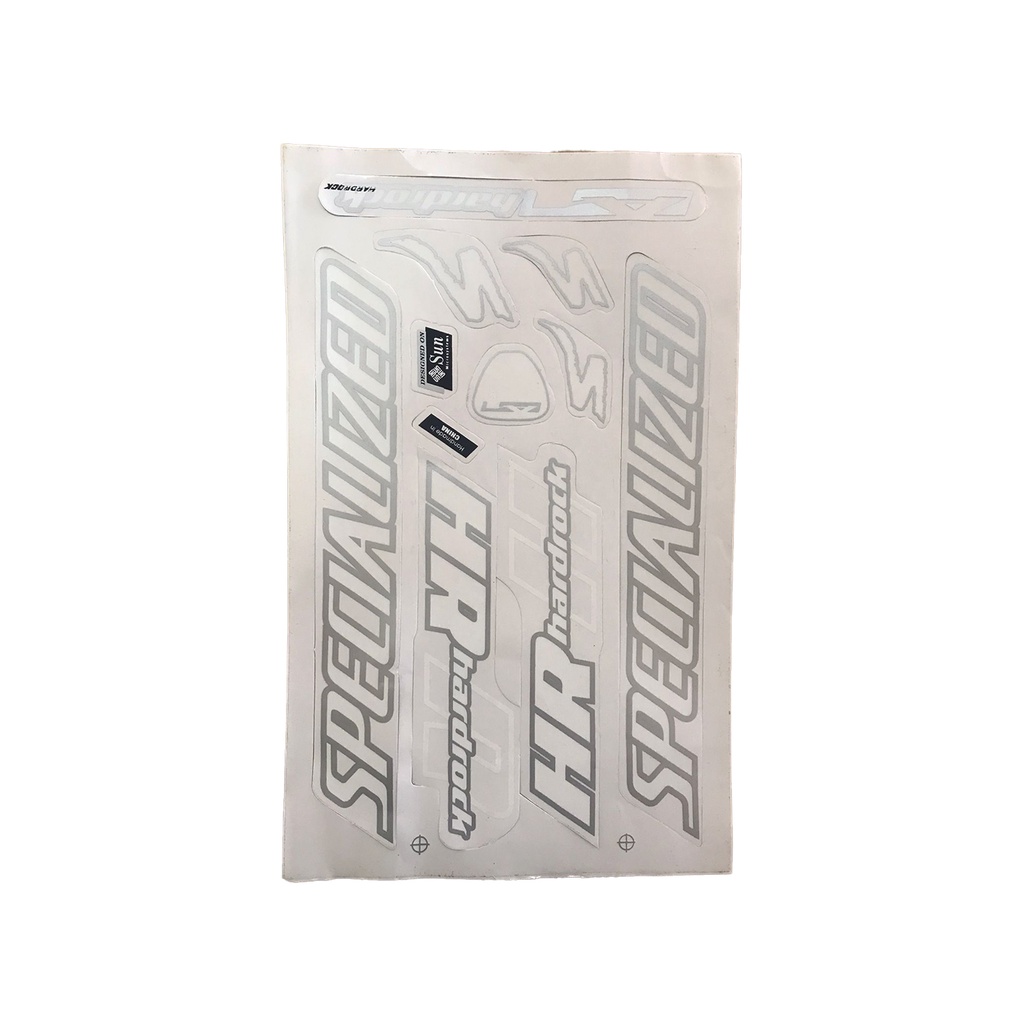 Adesivo Quadro Bicicleta  Specialized HR Branco Cartela Completa