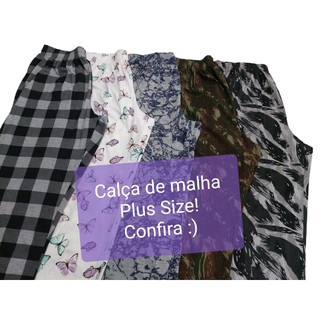 Calça de Malha Plus Size Unissex - Super Confortável - Calça Pijama - Calça dia/dia