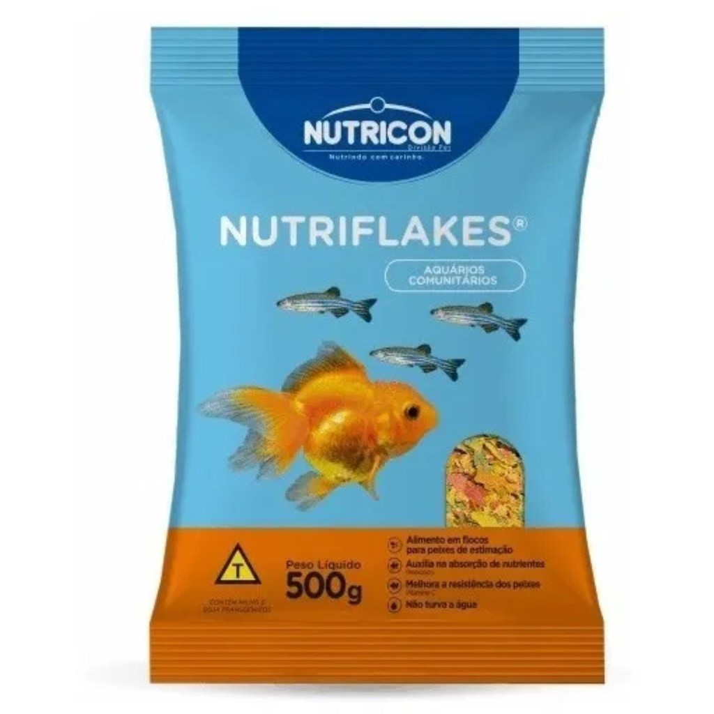 Ração Nutriflakes 500g - Nutricon