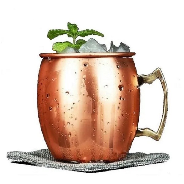 Caneca Moscow Mule Em Cobre Puro 270 Ml Impermeabilizada