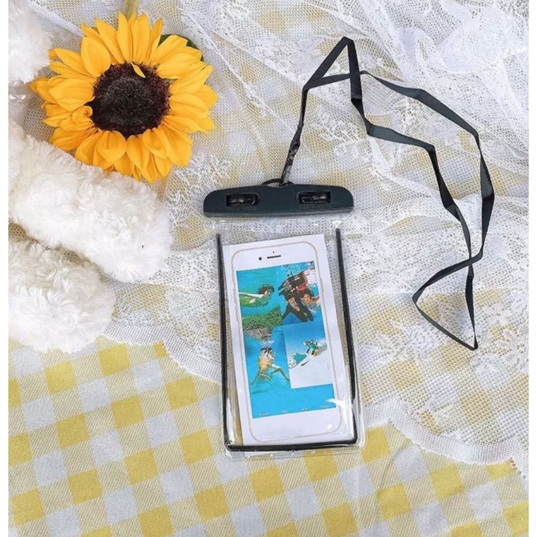 Capa case universal à prova d'água com sensor de toque para diversos celulares natação piscina foto praia