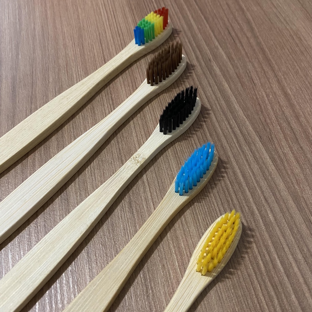 Escova De Dentes Bambu Natural | 100% Biodegradavel | Ecologica | Vegana