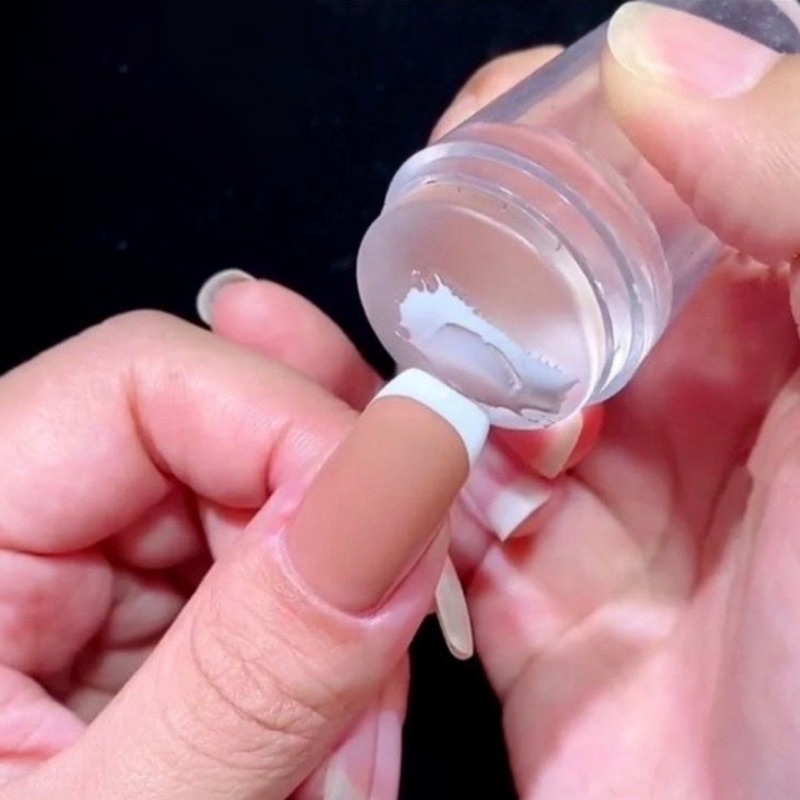 Carimbo De Unha Transparente Com Ponta De Silicone / Selo De Gel / Selo Para Unhas