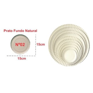 Prato Papelão Natural Redonda Nº02 (15cm) C/100 Deskart em Oferta na Shopee