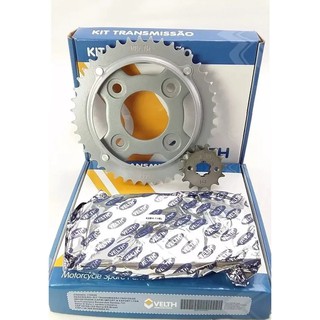 Kit Transmissão Relação Corrente Coroa Pinhão Yamaha Ybr 125