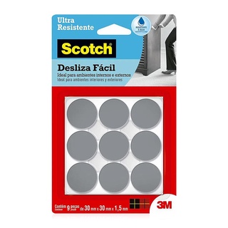 Feltro Protetor Desliza Facial Para Moveis Redondo Scotch
