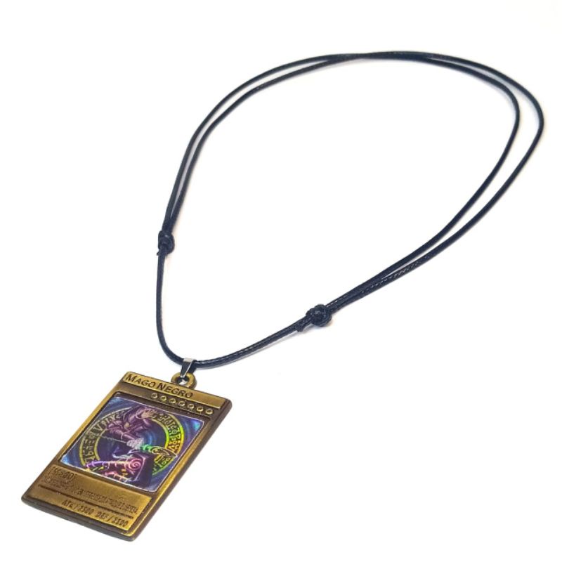 Colar Cordão Ajustável Carta Mago Negro Anime Yu-Gi-Oh Geek / Desenho / Gamer / Jogos