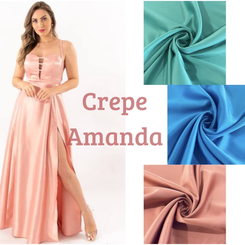 Tecido Crepe Amanda (Todas As Cores), Crepe Para Vestidos De Festa, Tecido  Crepe, Crepe Amanda Tecido Shopee Brasil