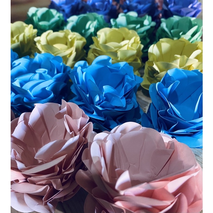 40 Forminha para Doces Finos Formato Flor cores candy - Casamento/Aniversário/Batizado//