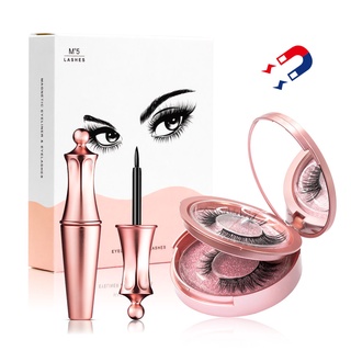 2 Par Cílios Eyeliner Kit Reutilizável