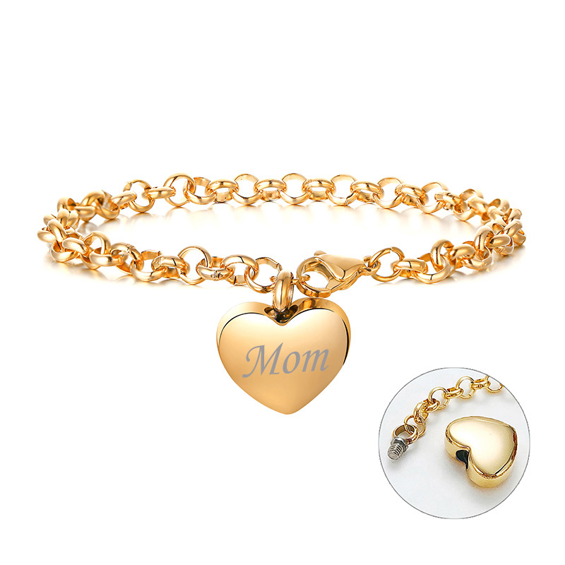 Vnox Pulseira Personalizada De Aço Inoxidável De Urn Para Cremação De Memoria Ashes Jóias em Oferta na Shopee