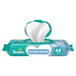 Lenços Umedecidos Pampers Cheirinho de Bebê com 48 unidades
