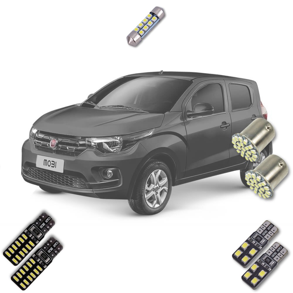 Led Carro Efeito Tipo Xenon Neon Fiat Mobi 2016 a 2020