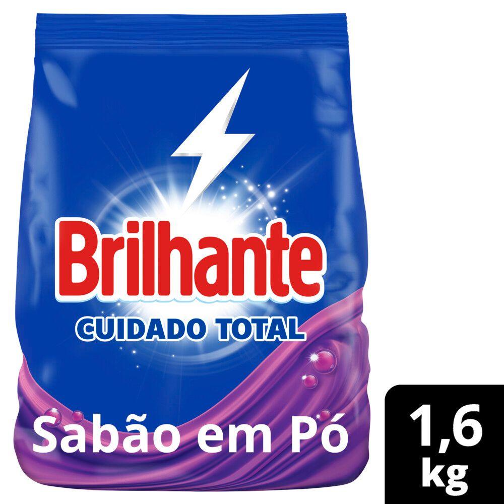 Lava Roupas em Pó Brilhante Roupas Brancas e Coloridas Cuidado Total 1,6kg em Oferta na Shopee