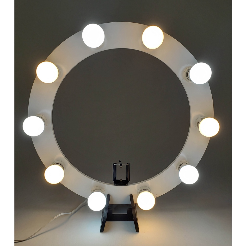 Iluminador Ring Light De Mesa 50 Cm C/ 10 Soquetes E27