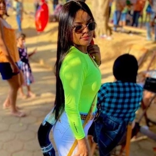 Blusa Feminina com proteção solar– Limão e verde - Pé na Roça