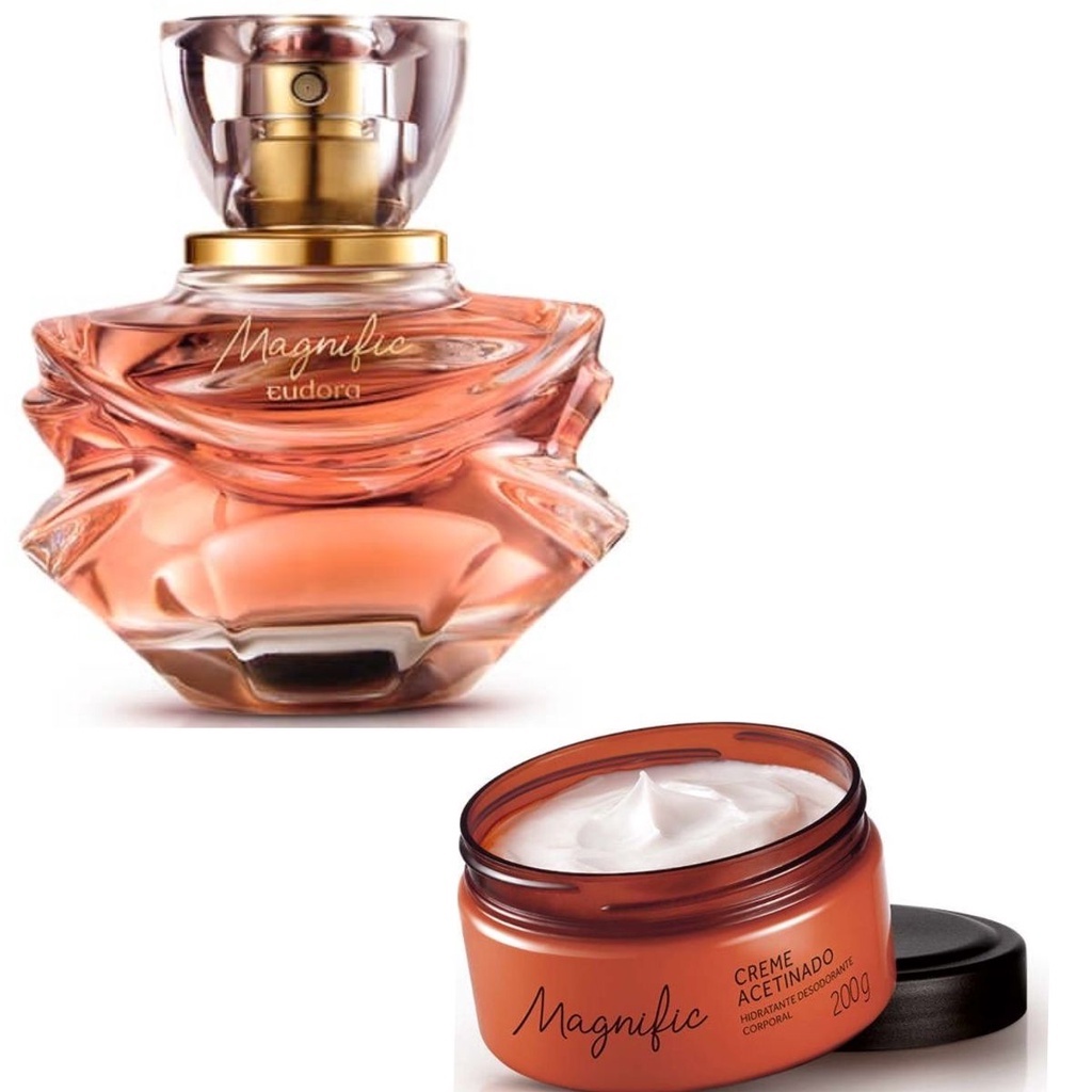 Magnific Eau de Parfum Eudora 75ml Perfume/ Creme Acetinado Hidratante - Lançamento (À escolher)