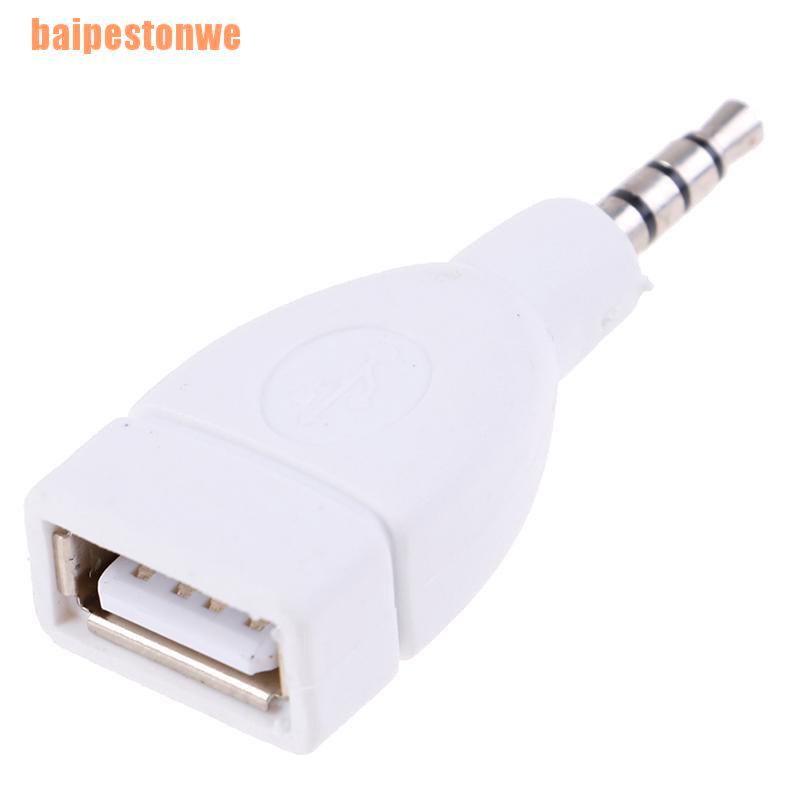 baipestonwe Adaptador/Conversor USB 2.0 Fêmea Para 3.5mm Macho Áudio AUX/Carro Branco — imagem 2 de 2