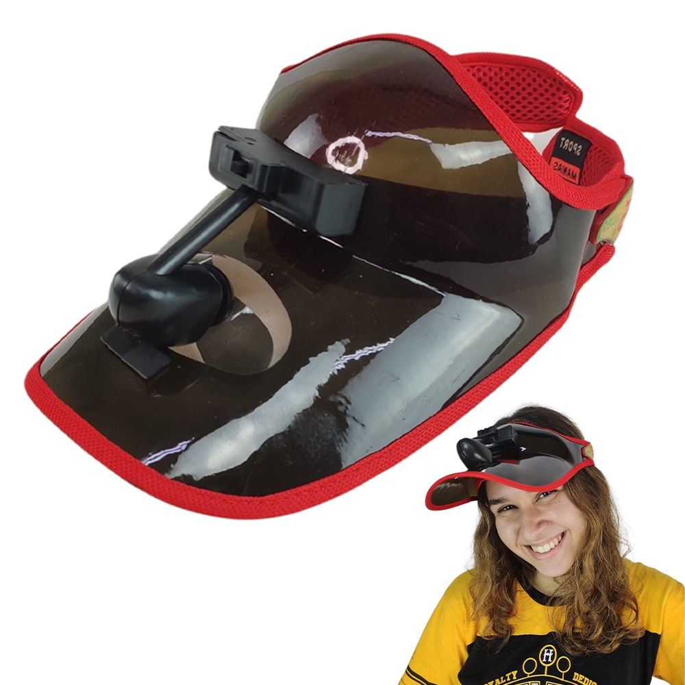 Viseira Ventilador Piscina Mar Sol Praia Lazer Academia Corrida Caminhada Esporte