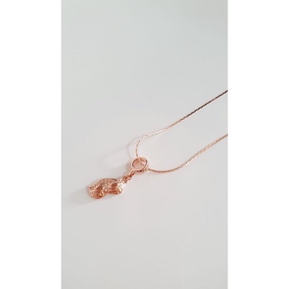 Cordão colar com pingente mascara berloque multiuso banhado ouro rose