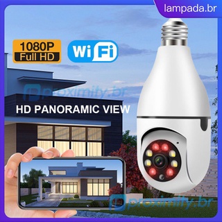 HD 1080p 360 ° lâmpada inteligente giratória sem fio wifi câmera de rastreamento automático ptz câmera E27 externa PK yoosee