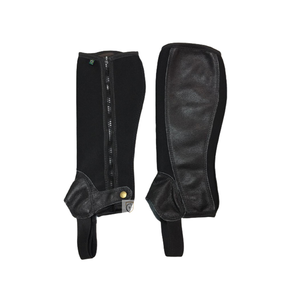 Perneira de Neoprene Para Cavalgadas e Montarias Preto Envio Imediato