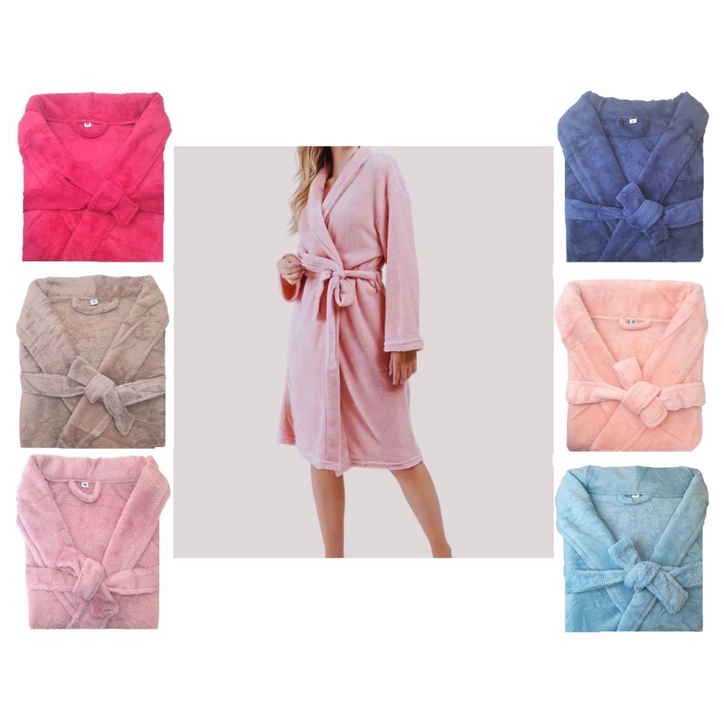 Roupão Feminino De Microfibra Attuale Cortex Roupao Banho Masculino Unisex Manga Longa Inverno Kimono