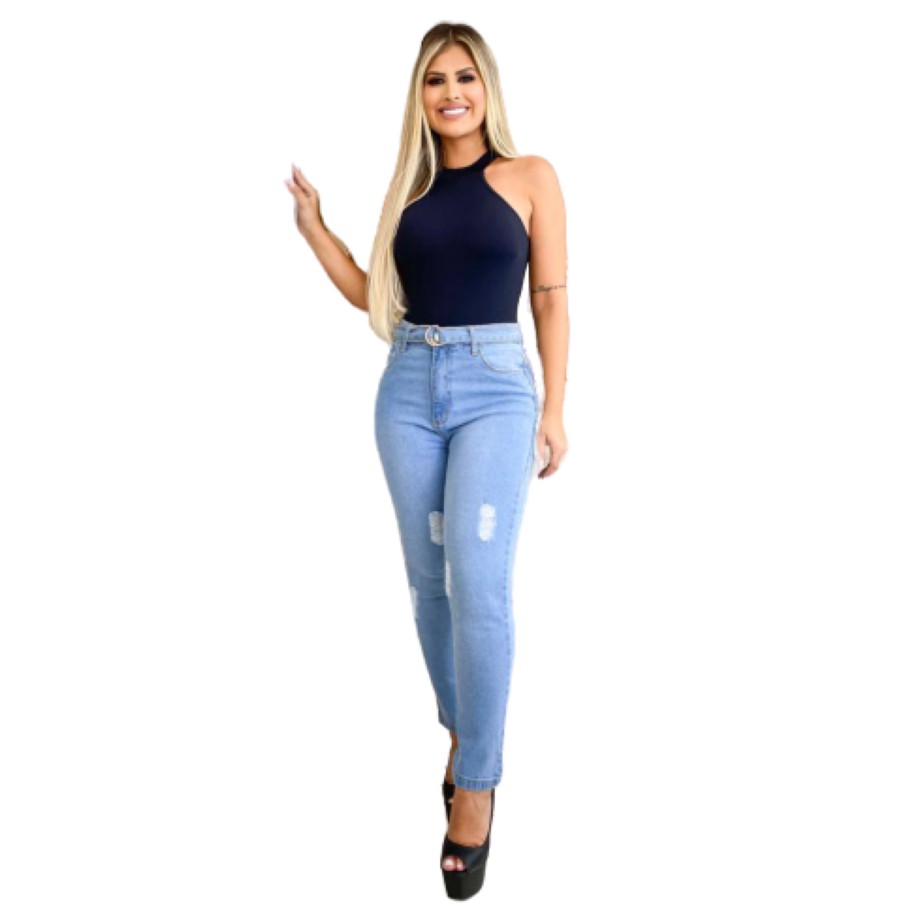 calça jeans 100 algodão feminina