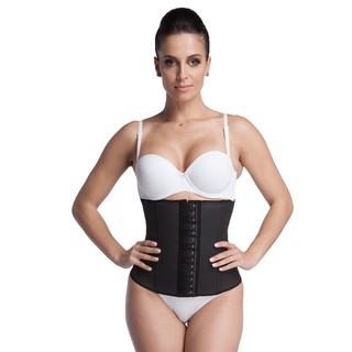 Cinta Modeladora Feminina Emborrachada Cotton Ref 404 Esbelt Preta