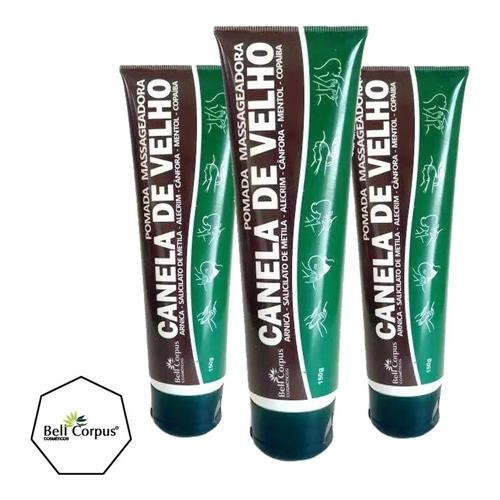 Pomada Massageadora Canela De Velho 150g Bell Corpus 12 Unidades