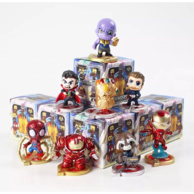 Boneco Vingadores mini Thanos/Dr. Estranho/Homem de ferro/ Action Figuras colecionáveis
