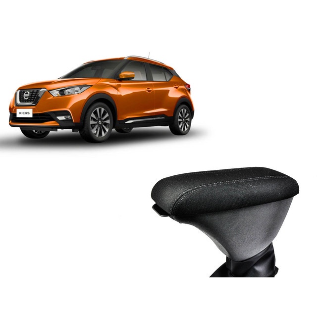 Apoio De Braço Central Nissan Kicks Encosto Em Tecido