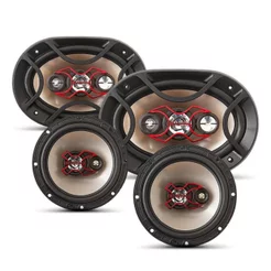 Kit Fácil Alto Falante Bravox 6 Polegadas + Triaxial Quadriaxial 6x9 Kit Bravox