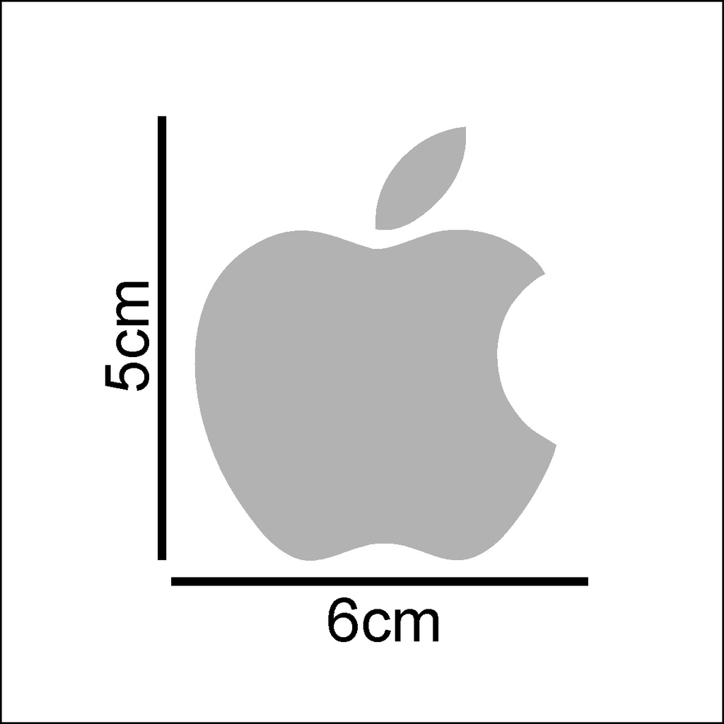 Adesivo Apple Maça 6x5cm Imac Iphone Ipad Diversas Cores Decoração