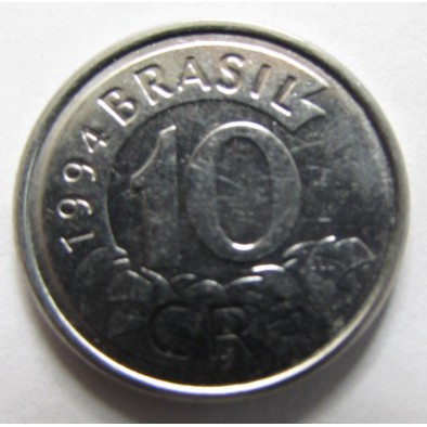 Moeda Antiga 10 Cruzeiros Reais -1994 - Tamanduá - A97