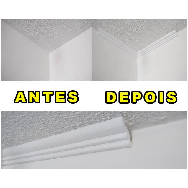 Caixa com 12 metros - Modelo MT03 - Moldura de Teto de Isopor - Melhor que Gesso