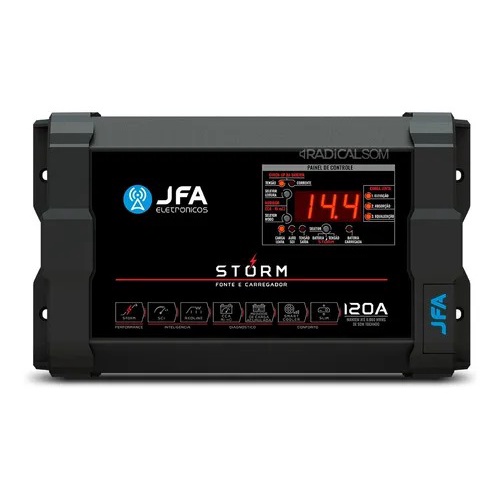 Fonte Carregador Jfa 120a Storm Bivolt P/ Caixa Bob Paredao Som automotivo