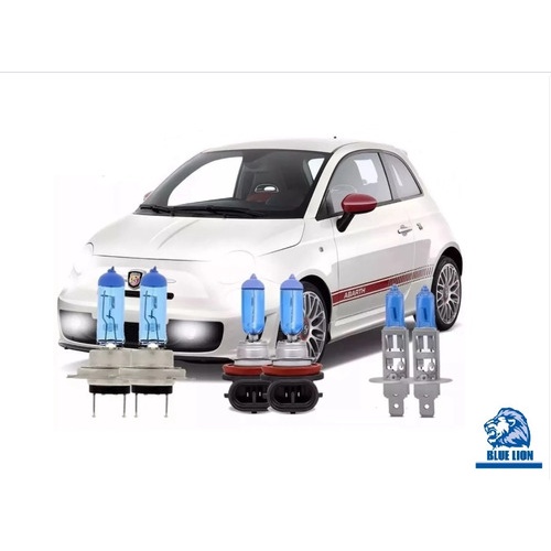Farol Fiat 500 Mexicano Kit Lâmpada Super Branca H7 H1 H11
