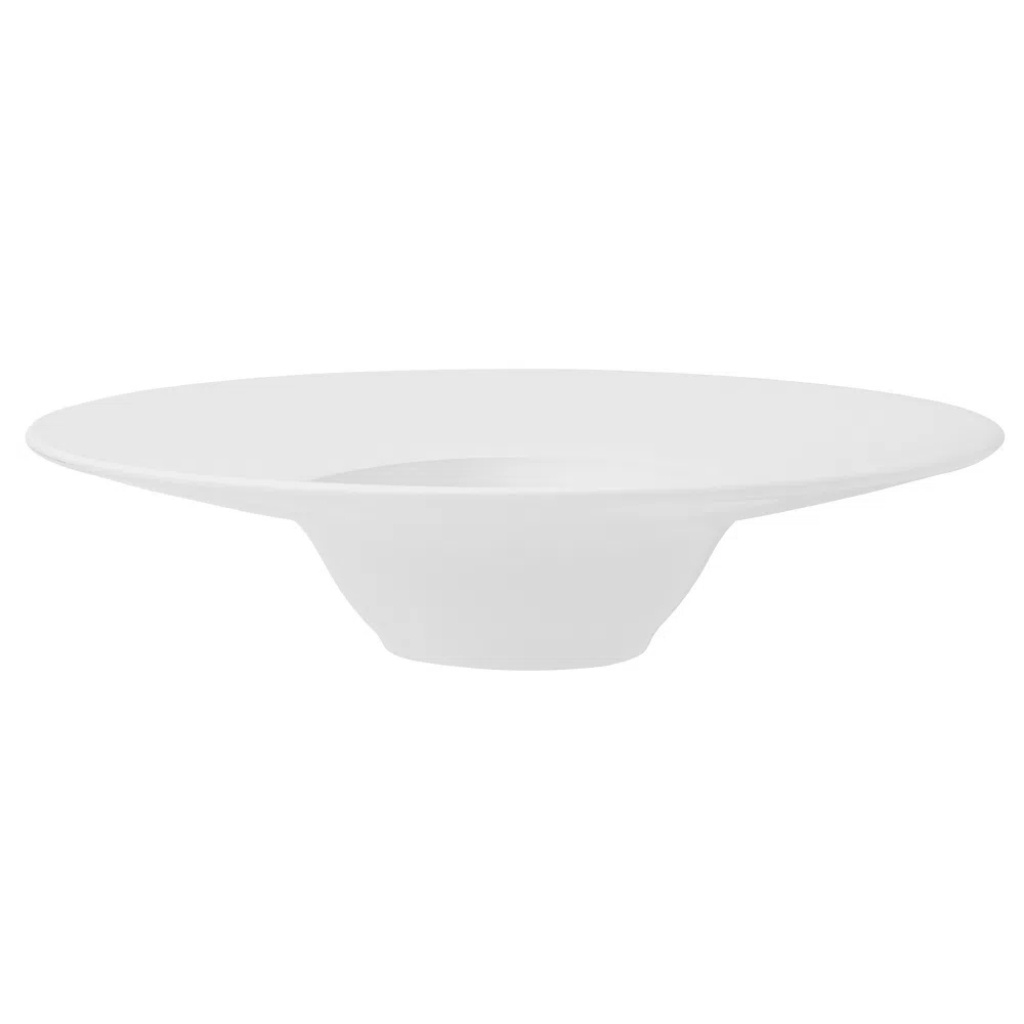 Prato de Entrada 30,5cm 240ml Risoto Massa Entrada Estilo Chapéu Branco Porcelana Oxford