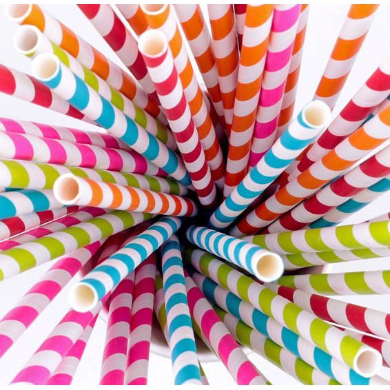 Kit 25 Canudos de papel 6mm Ref: CA-01 em Oferta na Shopee