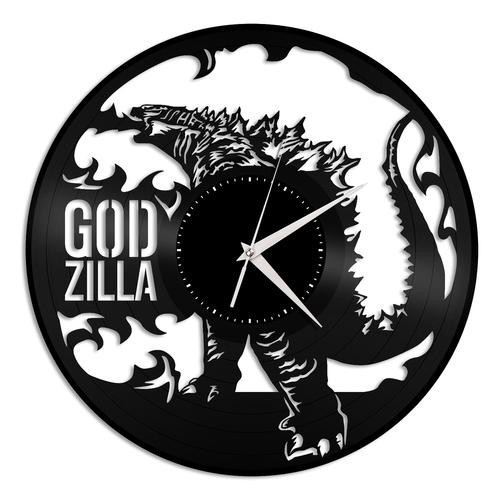 Godzilla - Relógio Disco De Vinil Decoração