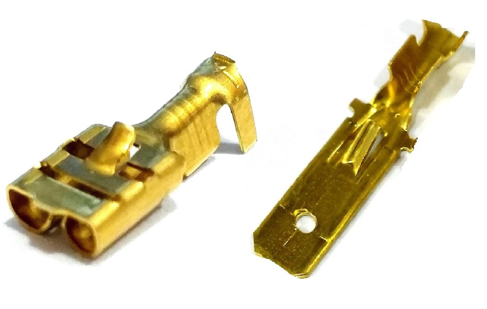 Kit 100 Terminal Encaixe Fêmea e 100 Terminais Macho 6,3mm