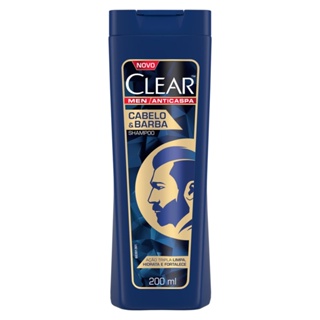 SHAMPOO CLEAR MEN CABELO BARBA - 200ML em Oferta na Shopee