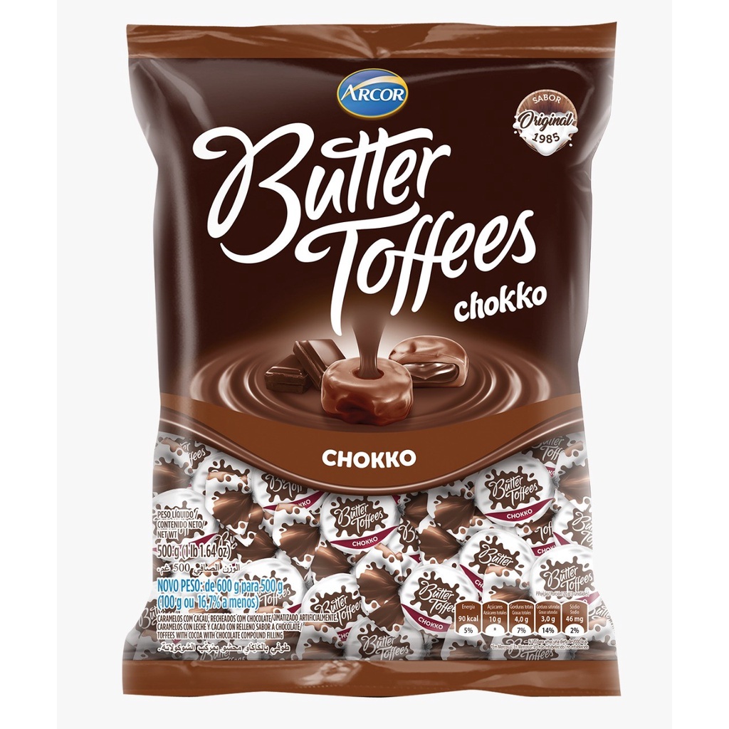 Bala Butter Toffees Chokko G Arcor Shopee Brasil