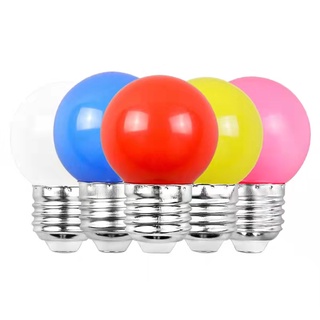 Lâmpadas Led Mini Bulbo Bolinha 1w Bivolt 110/220V Color Amarelo Azul Verde Vermelho
