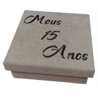 5 Caixas 15x15x5 cm Caixinhas   Lembrancinhas 15 Anos em Oferta na Shopee
