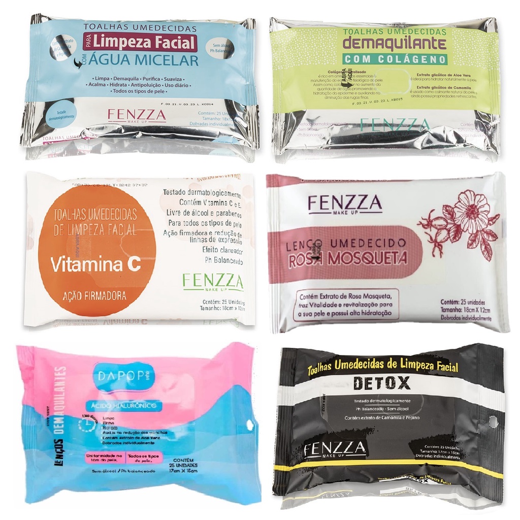 20 Lenço Demaquilante Facial Atacado Kit Revenda