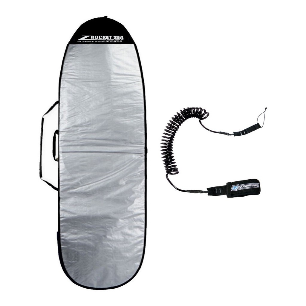 Leash Espiral Sup Leash + Capa Para Prancha Stand Up Paddle
